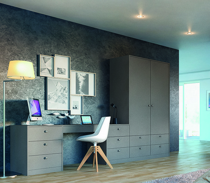 Zurfiz UM Metallic Basalt Home Office